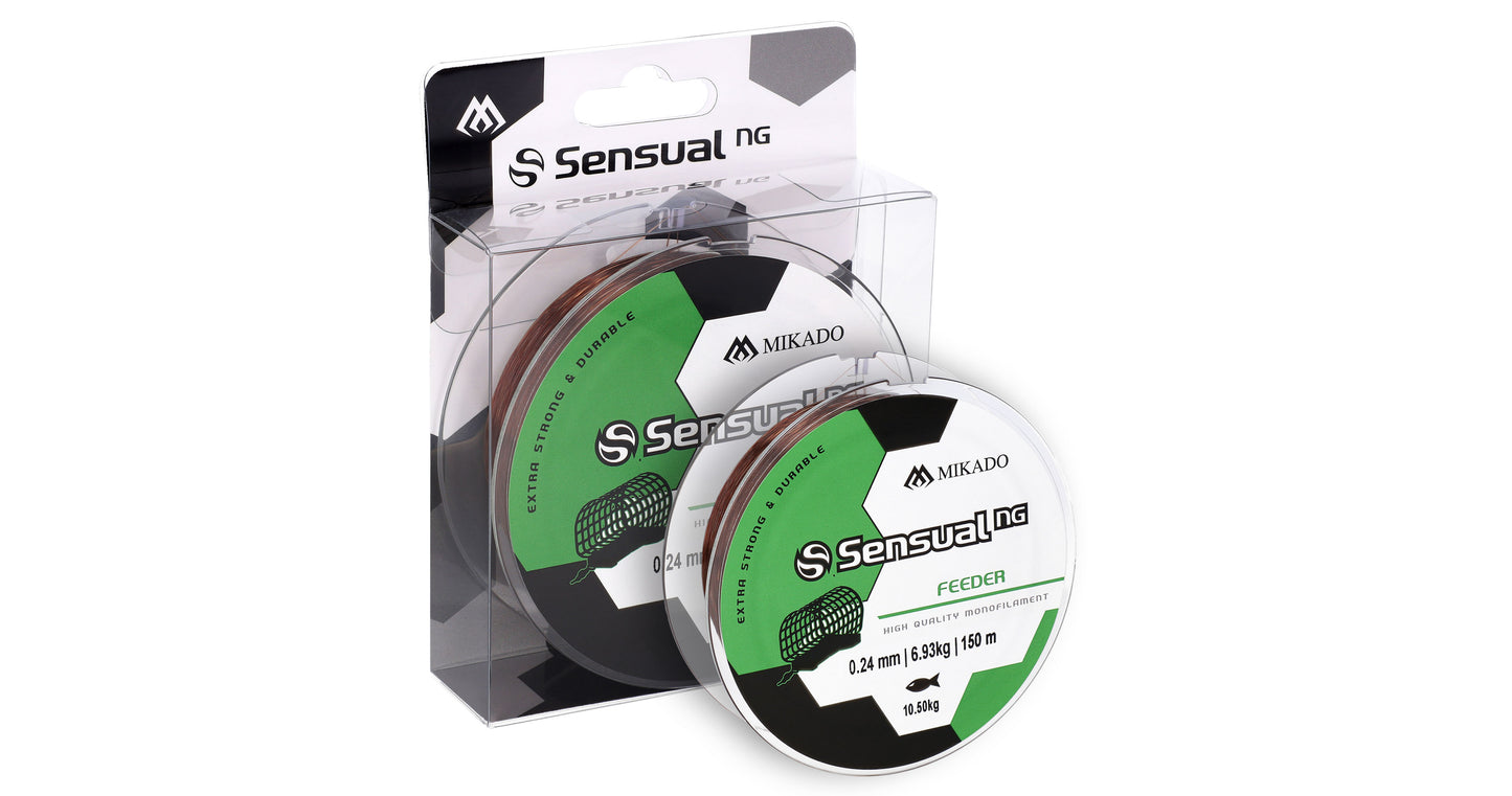 Mikado Schnur - Sensual N.G. Feeder 0.28mm/14.5kg/150m - Braun - 1 Spule