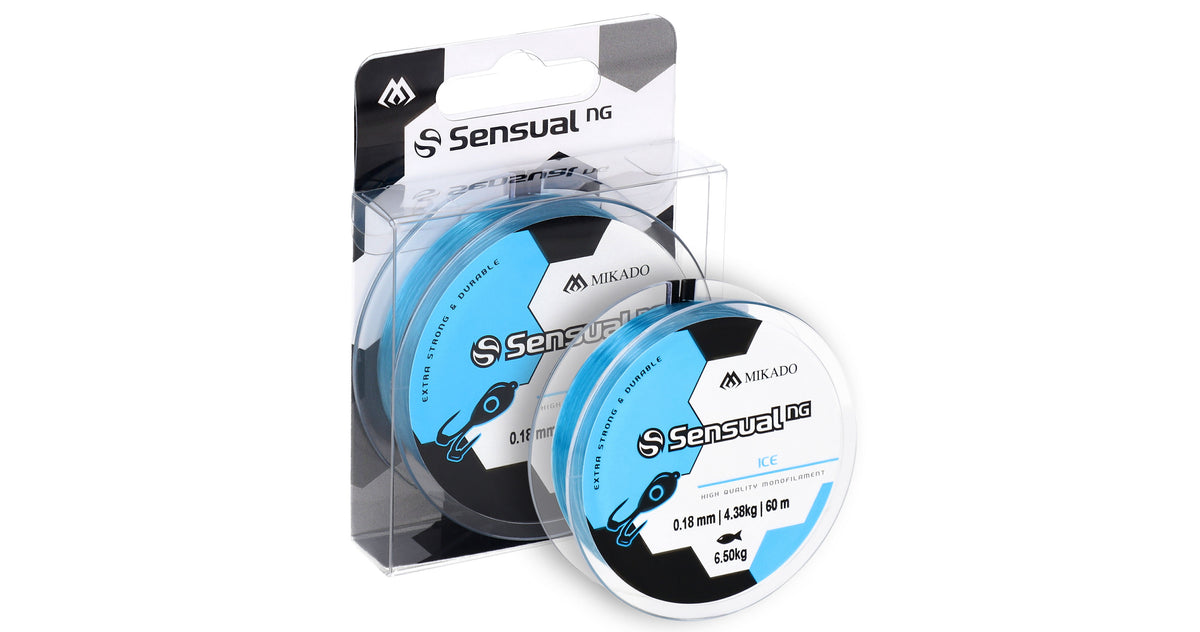 Mikado Schnur - Sensual N.G. Ice 0.12mm/2.5kg/60m - Blau - 1 Spule