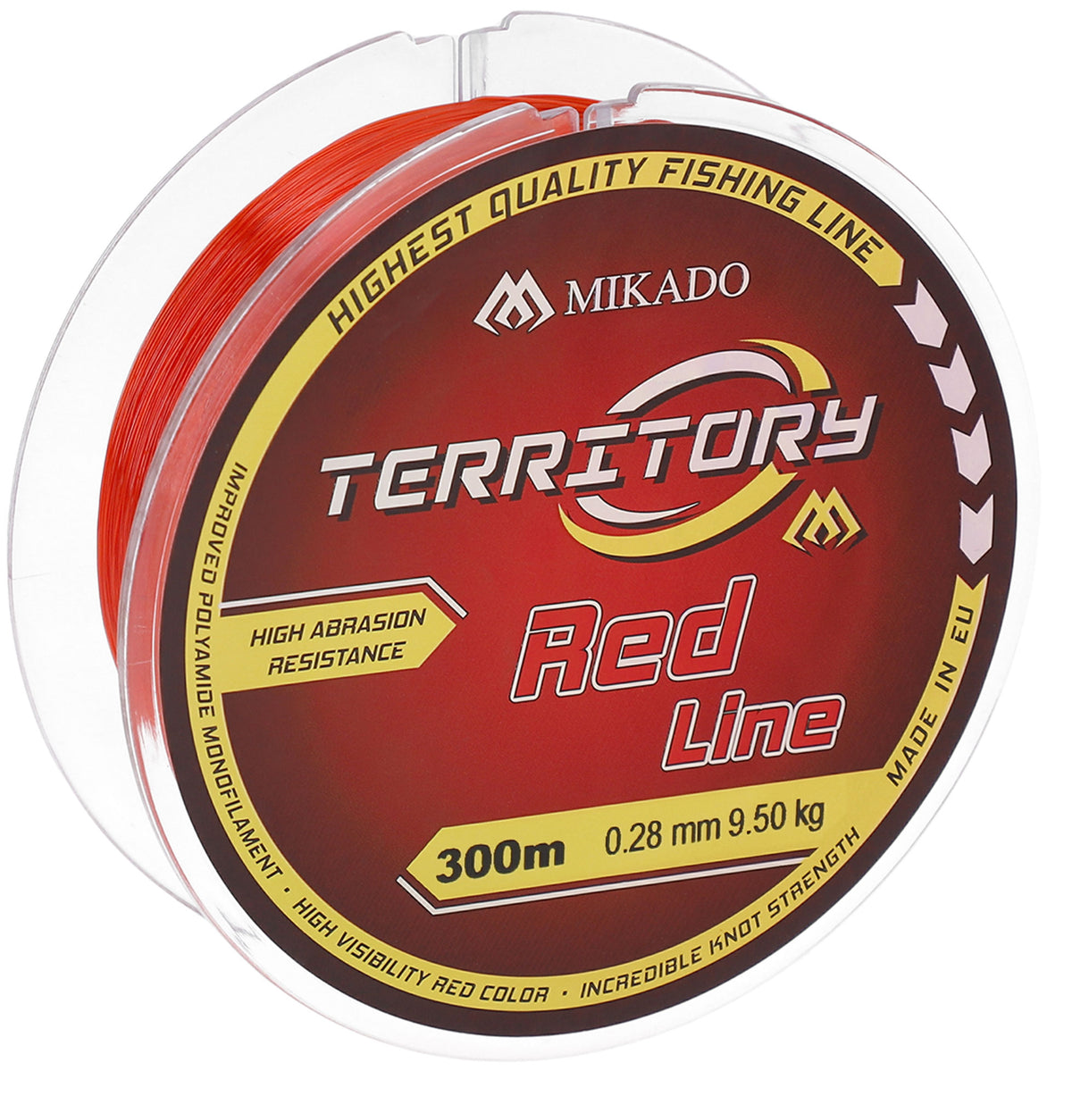 Mikado Schnur - Territory Red - 0.28mm/9.50kg/300m - 1 Spule