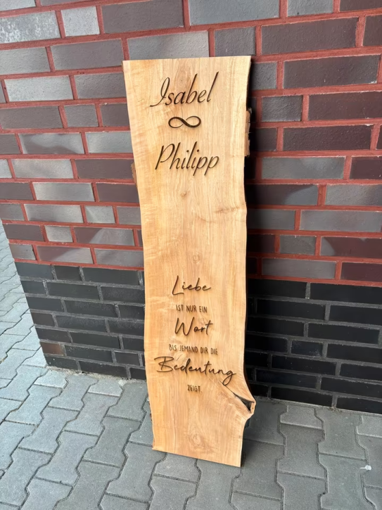 Holzbohle Hochzeit Hochzeitsgeschenk Deko Geschenk