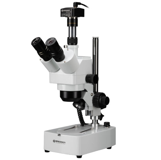 BRESSER Advance ICD 10x-160x Zoom-Stereomikroskop mit MikroCam SF UHD Mikroskopkamera