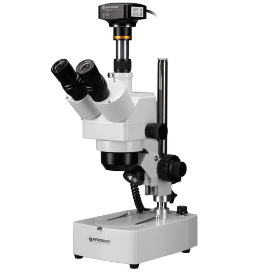 BRESSER Advance ICD 10x-160x Zoom-Stereomikroskop mit MikroCamII 20 MP 1'' Mikroskopkamera