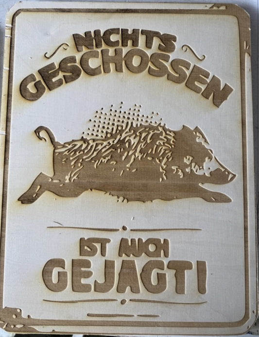 Brot Schneidebrett Motiv Nichts Geschossen ist auch gejagt 