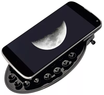 BRESSER Quasar EQ-Linsenteleskop 80/900 mit Smartphone Kamera Adapter