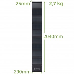 BRESSER Mobiles Solar-Ladegerät 60 Watt mit USB- u. DC-Anschluss