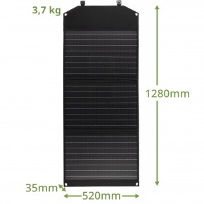 BRESSER Mobiles Solar-Ladegerät 90 Watt mit USB- u. DC-Anschluss
