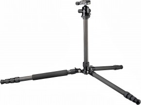 BRESSER BR-2504X8C-B1 Carbon Kamerastativ bis 10 kg verwendbar als Dreibein-, Einbein- und Bodenstativ