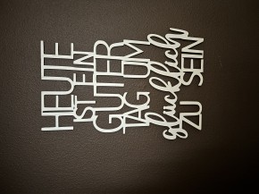 Schriftzug glücklich sein Wanddeko Deko Spruch