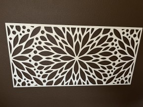 Holzwand Deko Muster Sichtschutzwand Raumteiler Paneel Wildblume