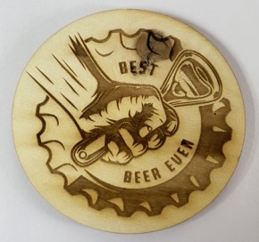 11 Bierdeckel aus 4mm Holz