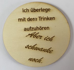 11 Bierdeckel aus 4mm Holz