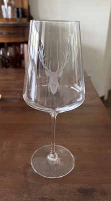 Weinglas Mit Gravur Hirsch Hirschkopf