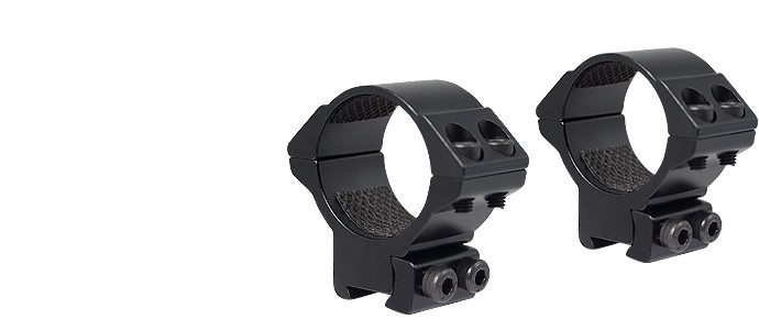Hawke 30mm 2 Piece Match Mount  (3/8" or 11mm Rail) Matt Black - Medium
