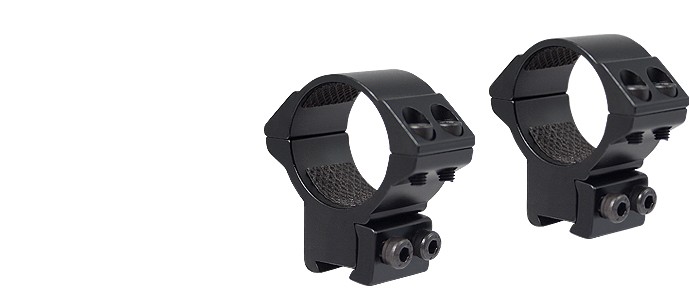 Hawke 30mm 2 Stück Match Mount  (3/8" -11mm Rail) Matt schwarz - hoch