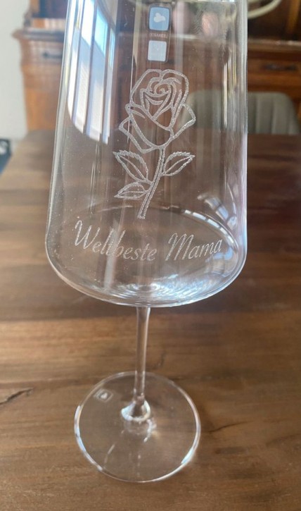 Rotweinglas Weltbeste Mama Geschenk Weinglas